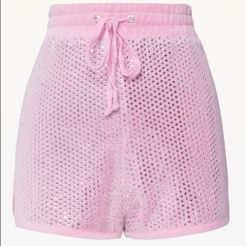 ALLOVER SWAROVSKI EMBELLISHED VELOUR SHORT